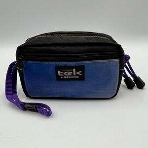 Vintage Tek By Tamrac Belt Bag Pouch Blue & Black Purple Straps 6.5" L x 4.5" T